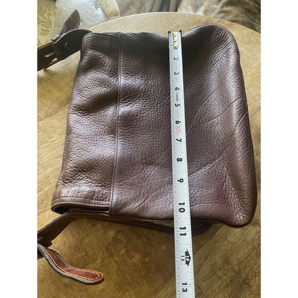 Oroton brown leather crossbody bag pebbled and croc embossed vintage Australia - Picture 12 of 15